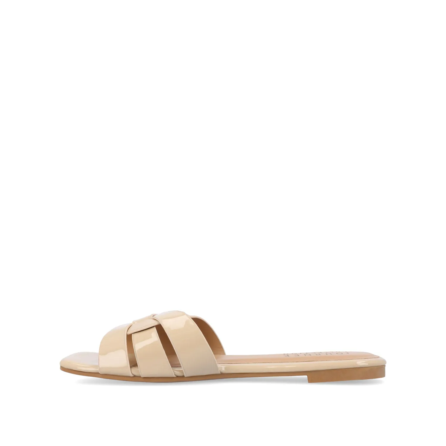 ARRINA SLIDE SANDALS IN BASIC PATENT