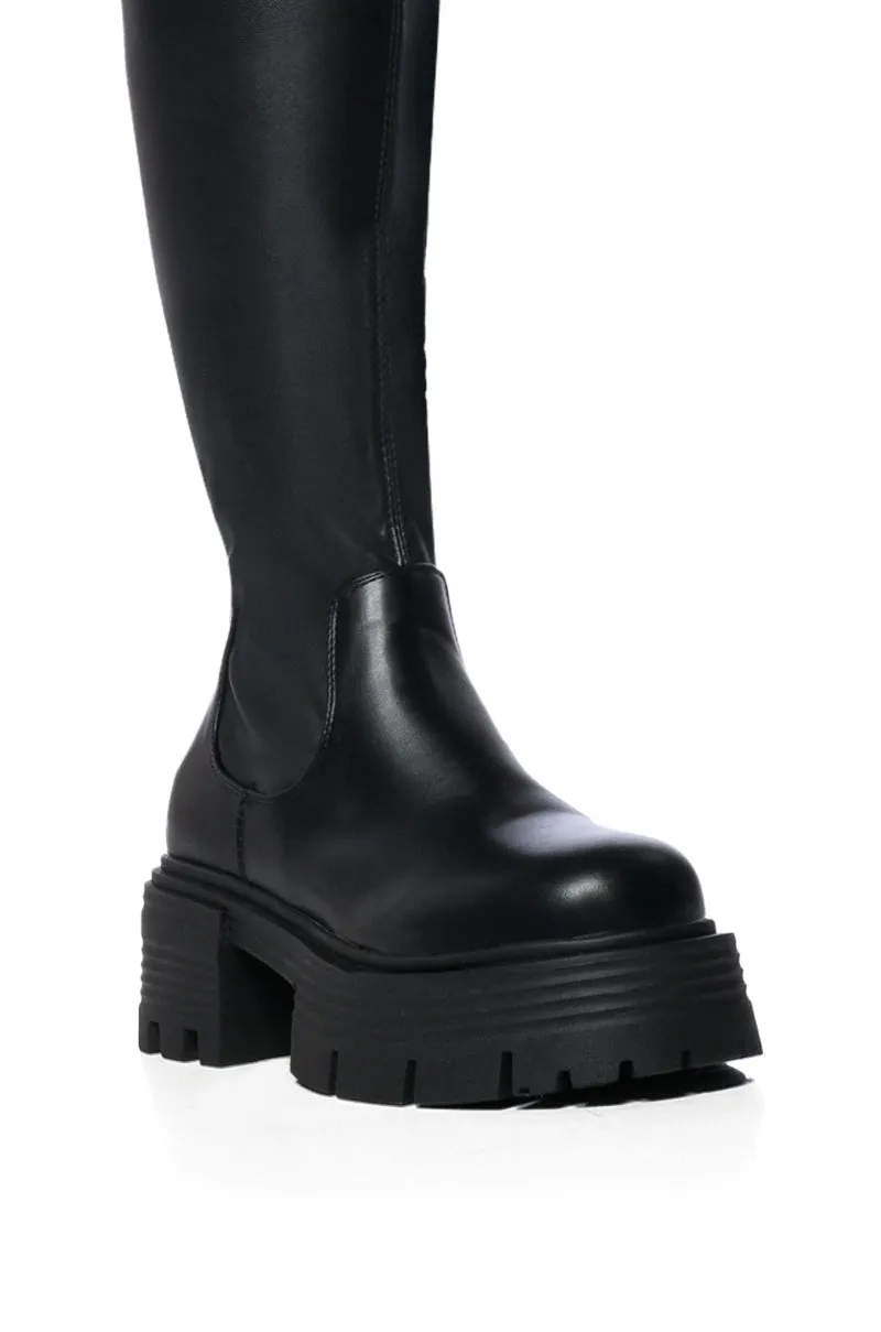 AZALEA WANG LYNX BOOT WITH 4 WAY STRETCH IN BLACK