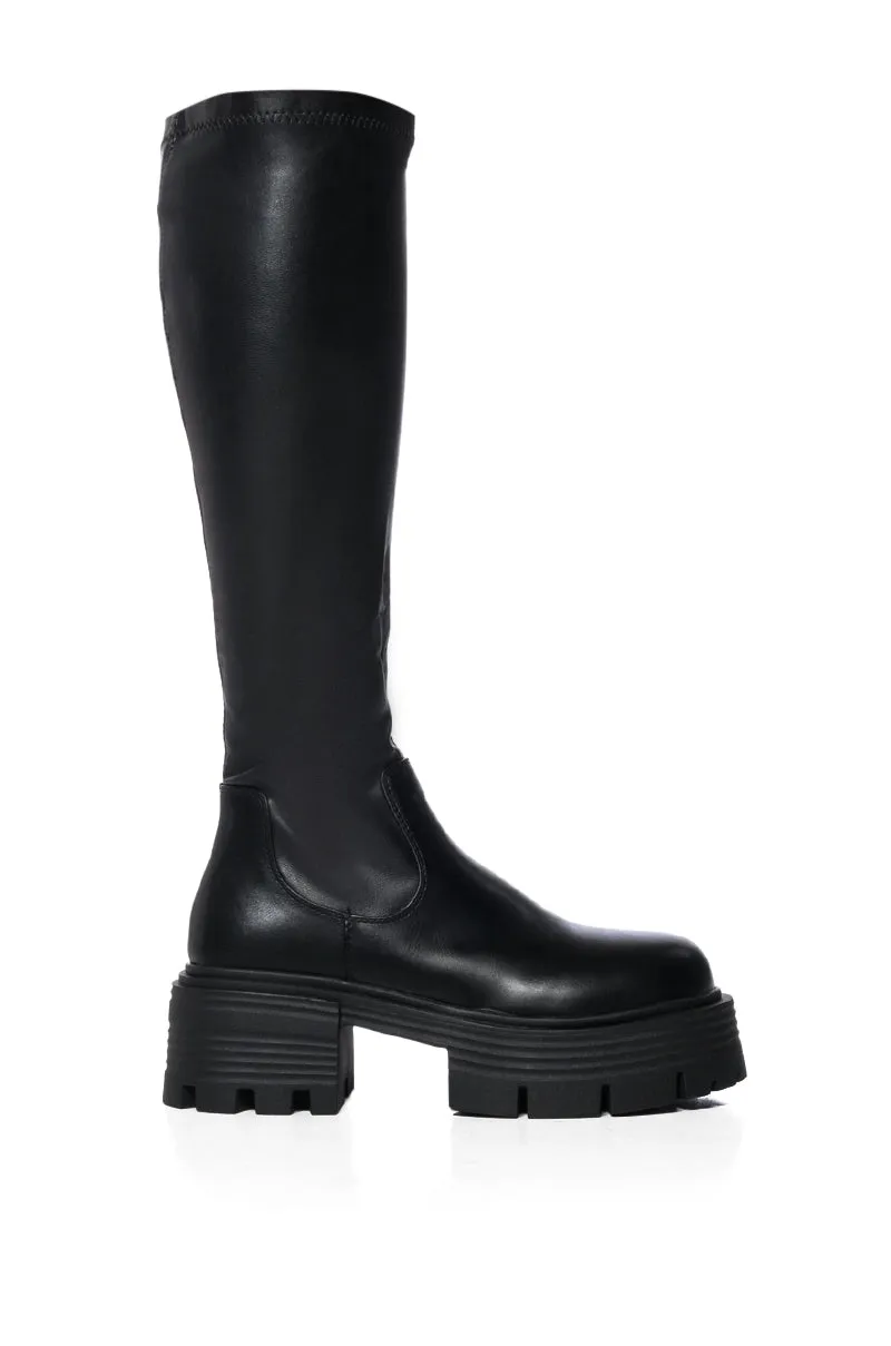 AZALEA WANG LYNX BOOT WITH 4 WAY STRETCH IN BLACK