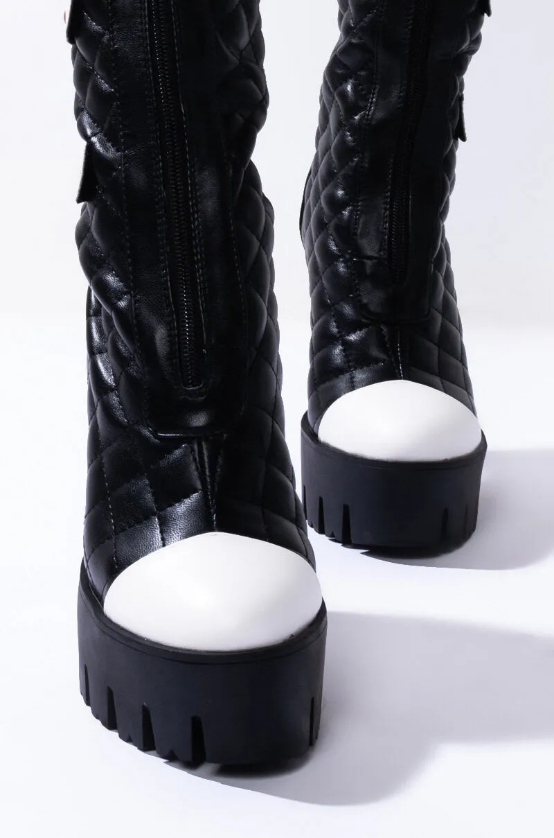 AZALEA WANG MORE ACTION LESS TALK BOOTIE IN BLACK