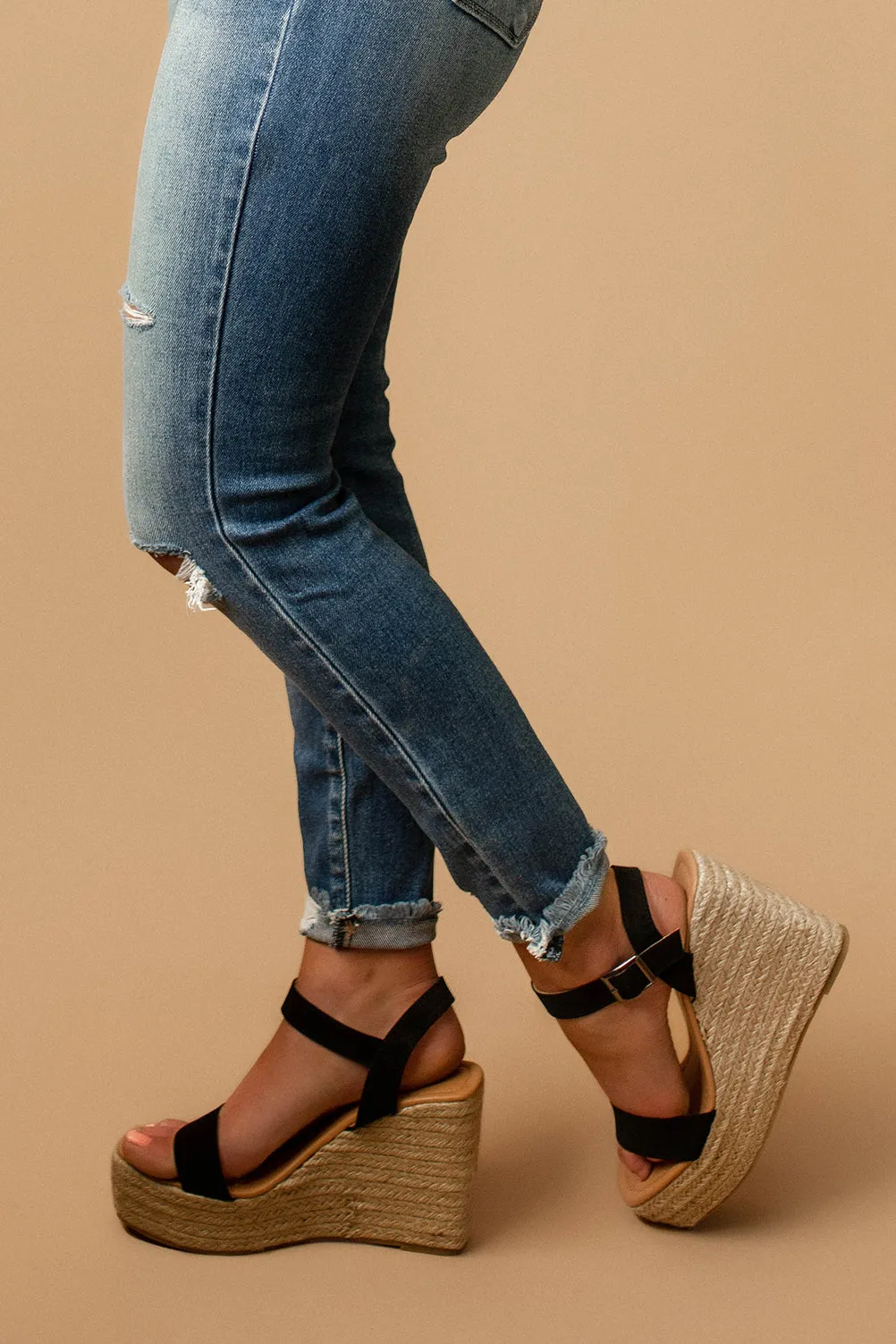 Becca Espadrille Wedges (Tan) | FINAL SALE