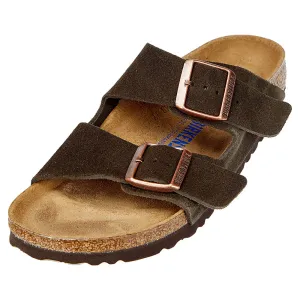 Birkenstock Unisex Mocha Suede Soft Footbed Regular Width Arizona Sandals - 951311-39