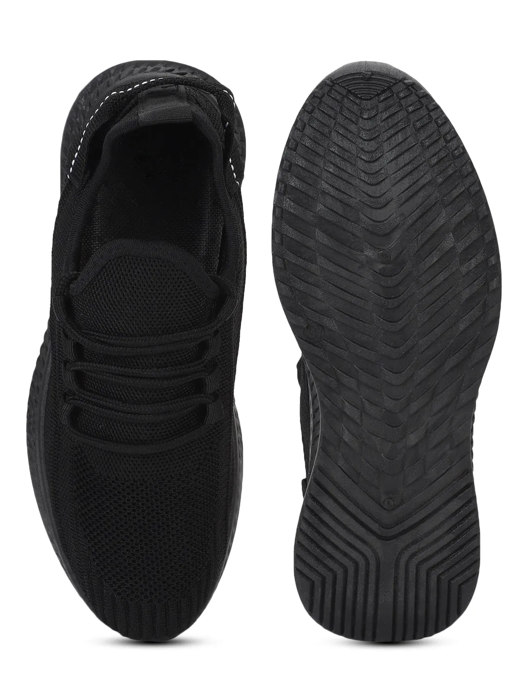 Black Mesh Slip-On Sneakers (TC-RS3436-BLK)