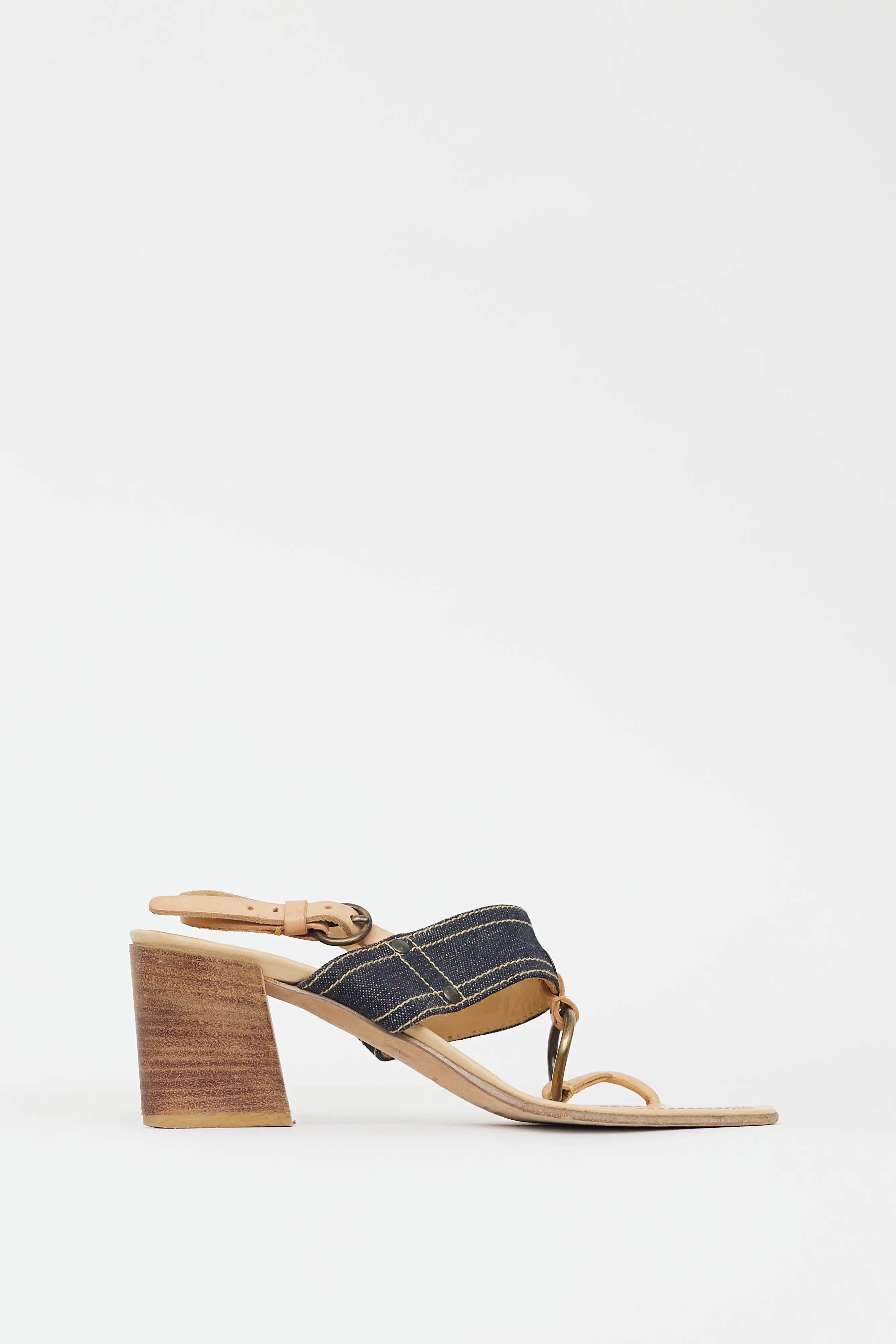 Blue Denim Strappy Sandal