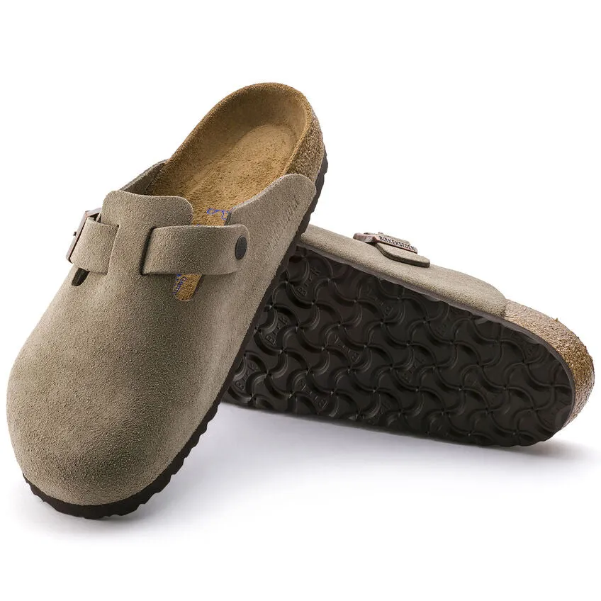 BOSTON SOFT FOOTBED SUEDE LEATHER - TAUPE