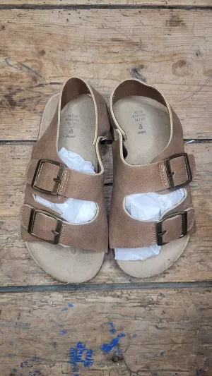 Brown Suede Sandals with buckles - Size 9