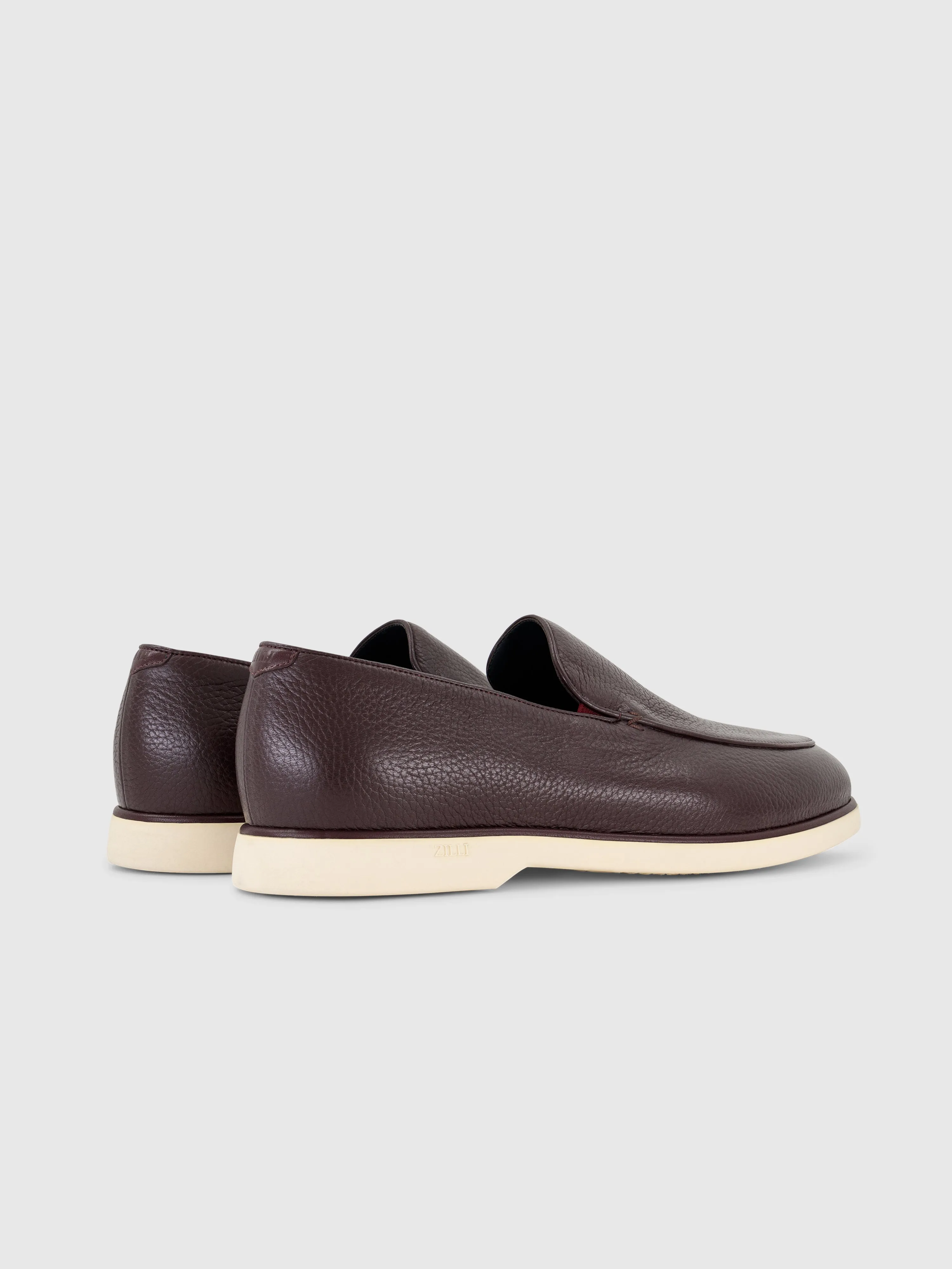 Casual Loafers in Deerskin Bordeaux