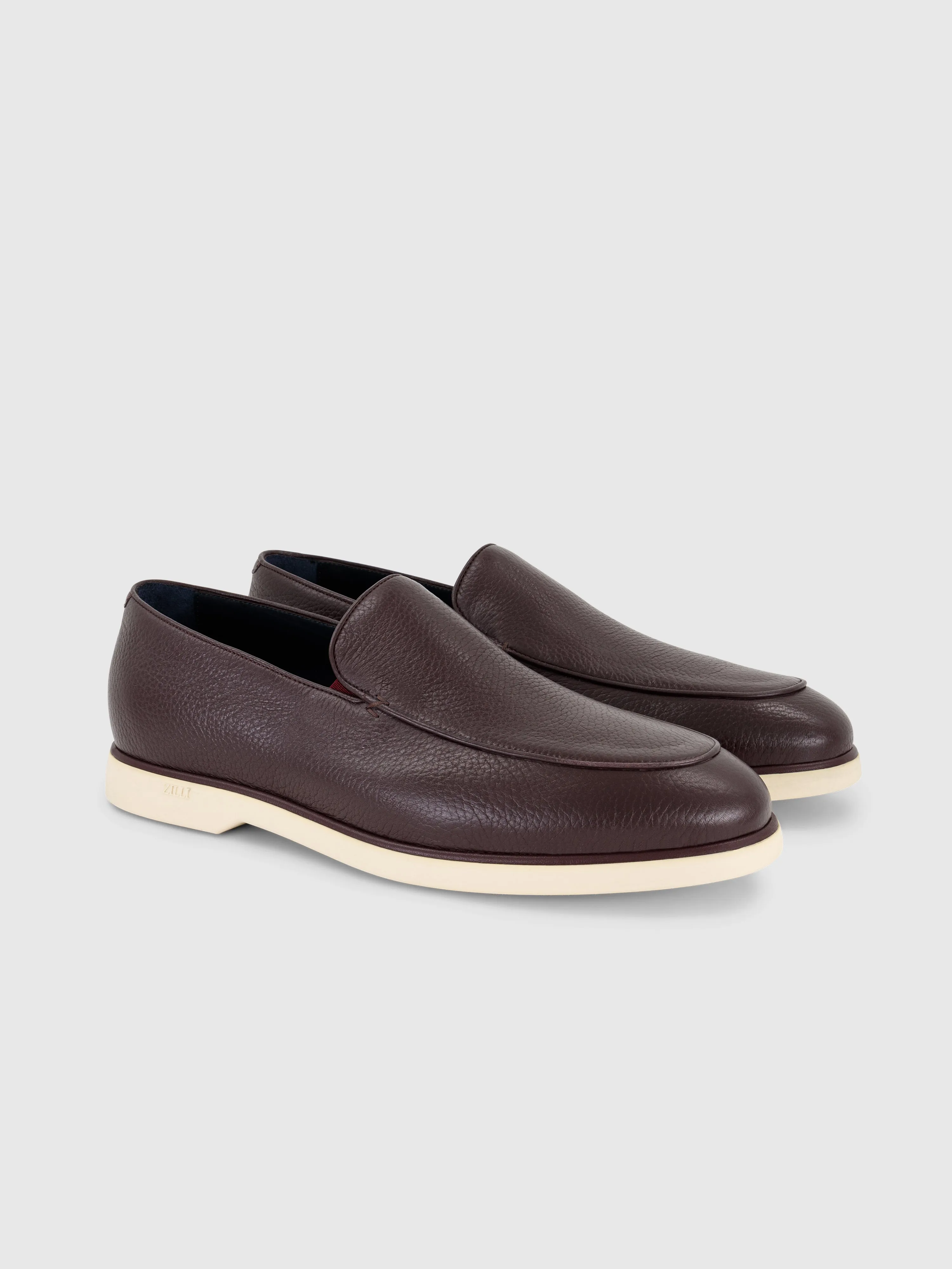 Casual Loafers in Deerskin Bordeaux