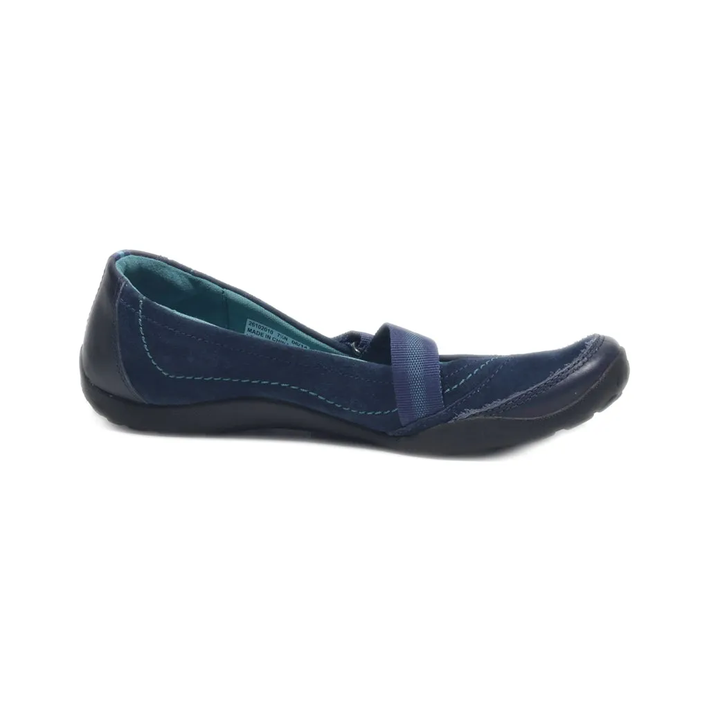 Clarks Ballerinas Canvas Blue Colour For Women