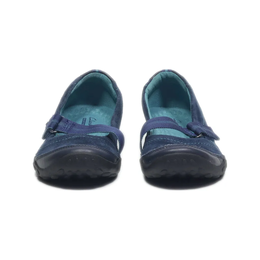 Clarks Ballerinas Canvas Blue Colour For Women