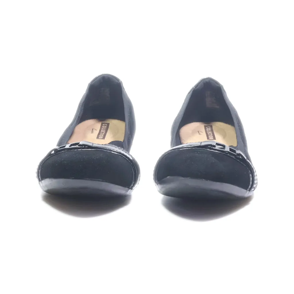 Clarks Ballerinas Suede Black Colour For Women