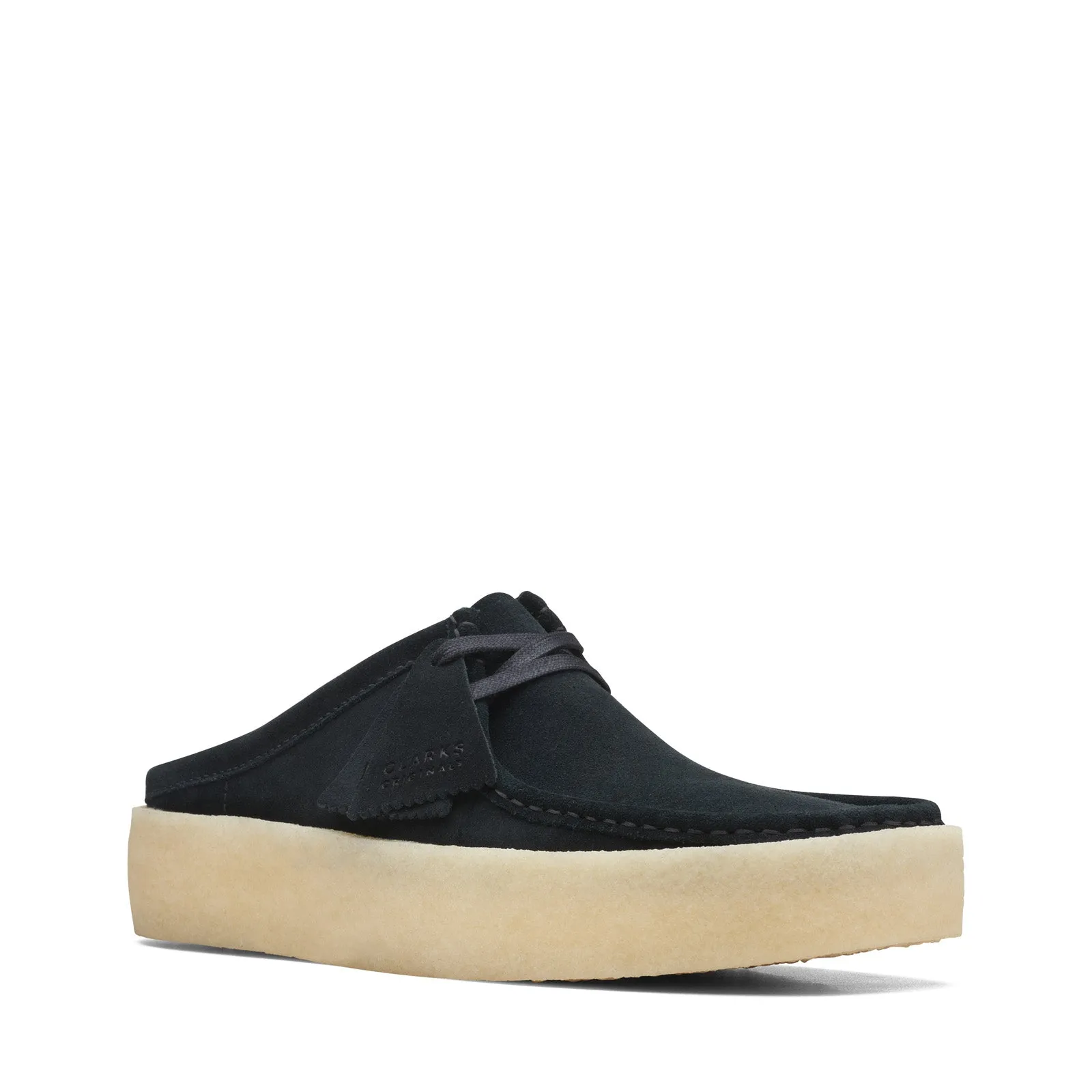 Clarks Originals Wallabee Cup Low Top Women's Black Suede Clogs Sandals 26169189