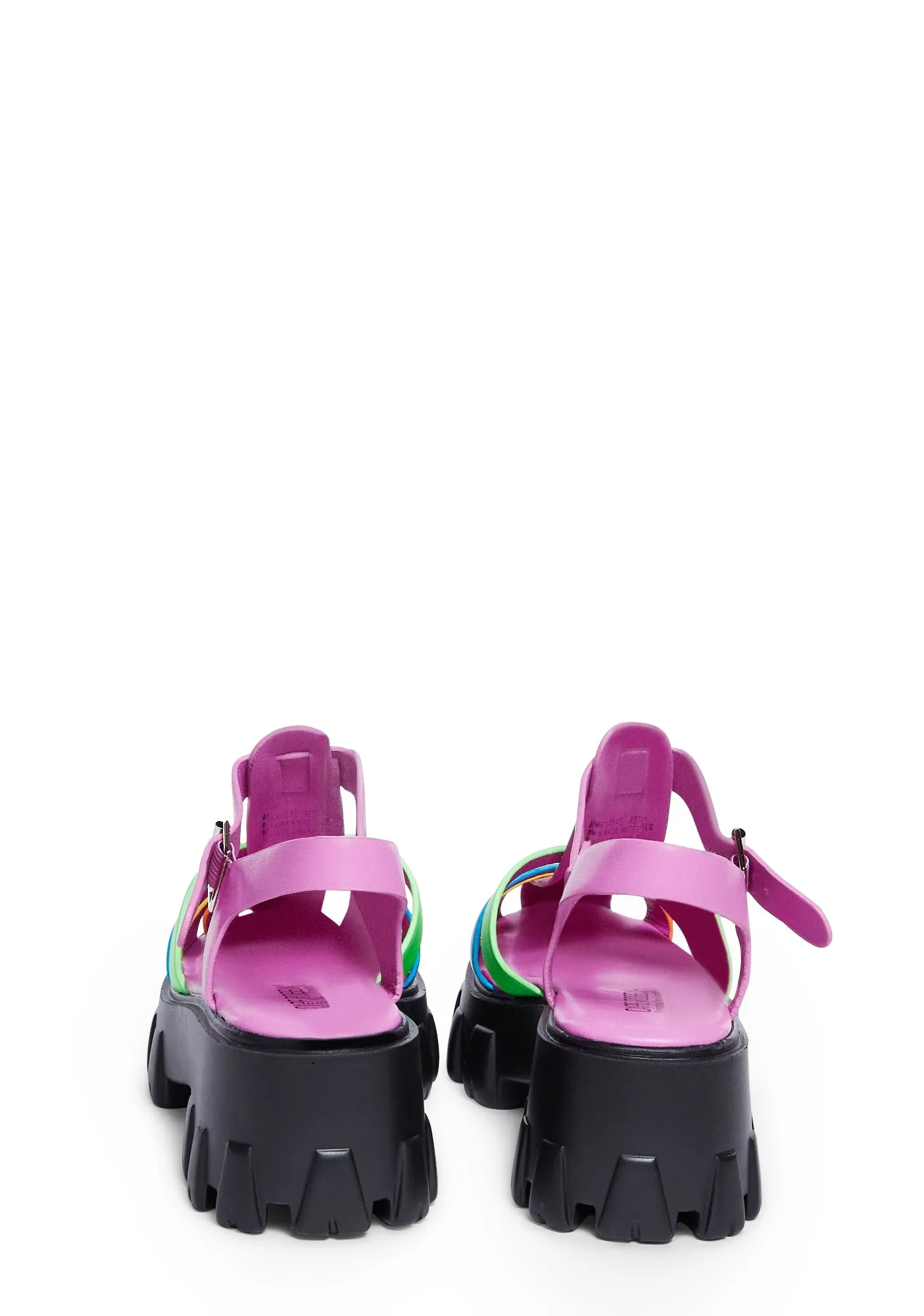 Coastal Comfort Platform Sandals - Multi