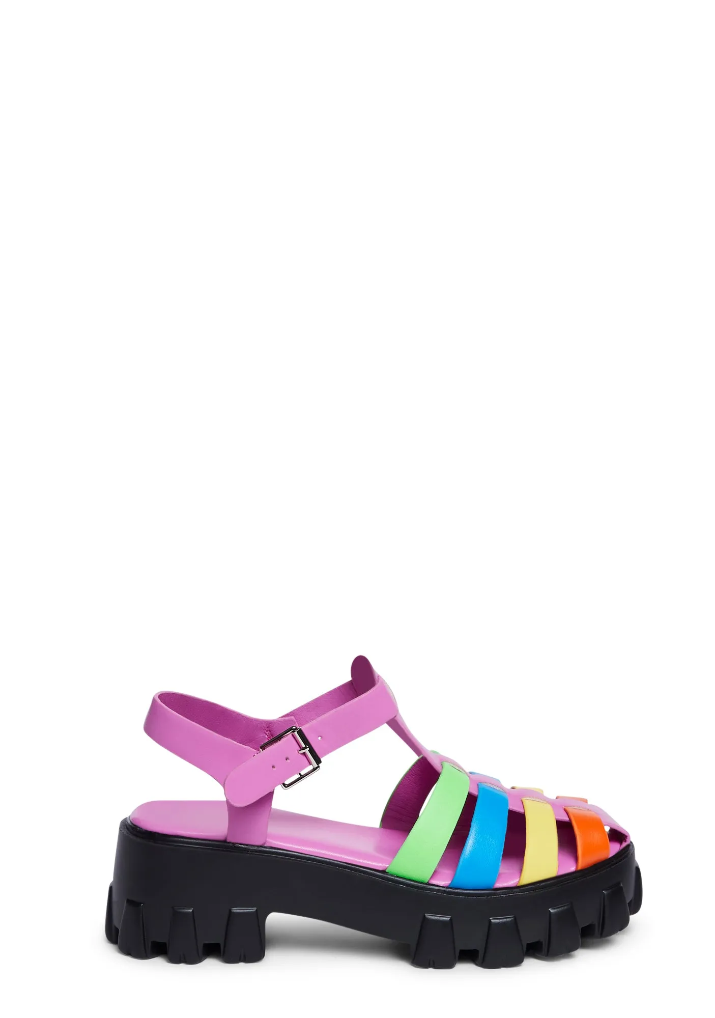 Coastal Comfort Platform Sandals - Multi