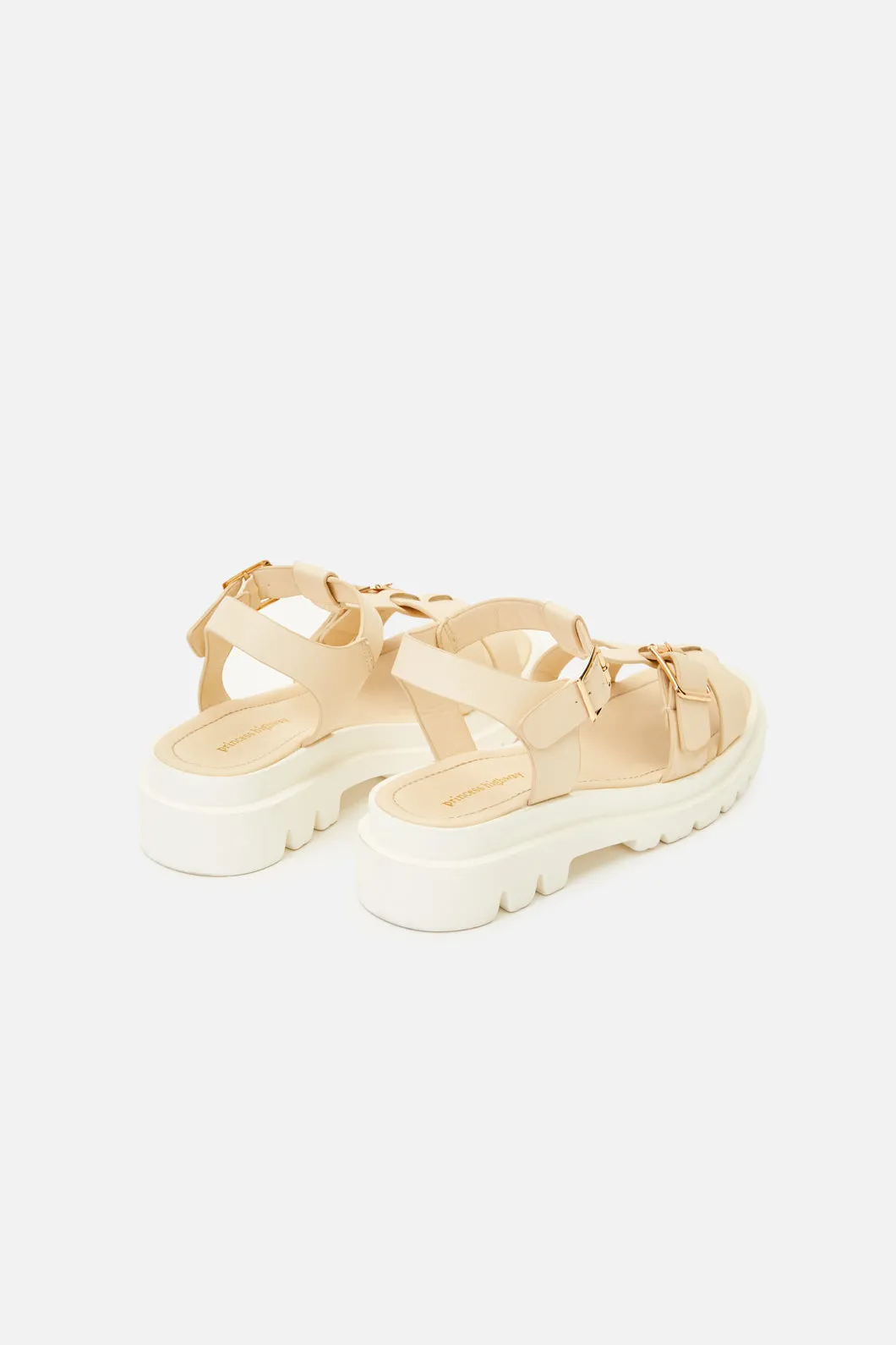 Cream Open Toe Sandals