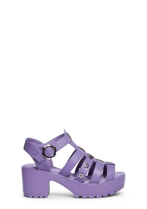 Desert Paradise Platform Sandals - Orchid Flower