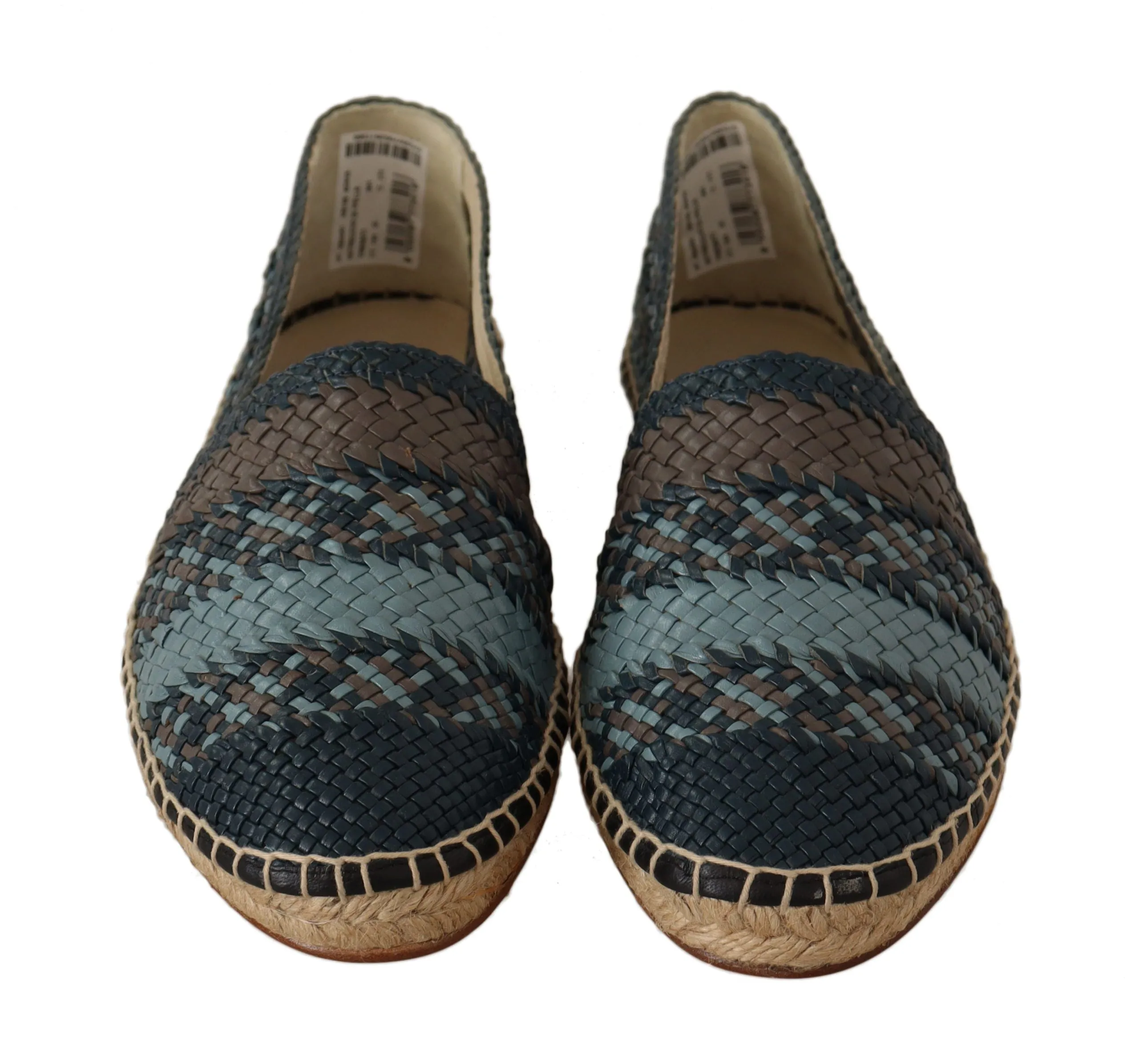 Dolce & Gabbana Blue Gray Slip On Buffalo Espadrille Shoes