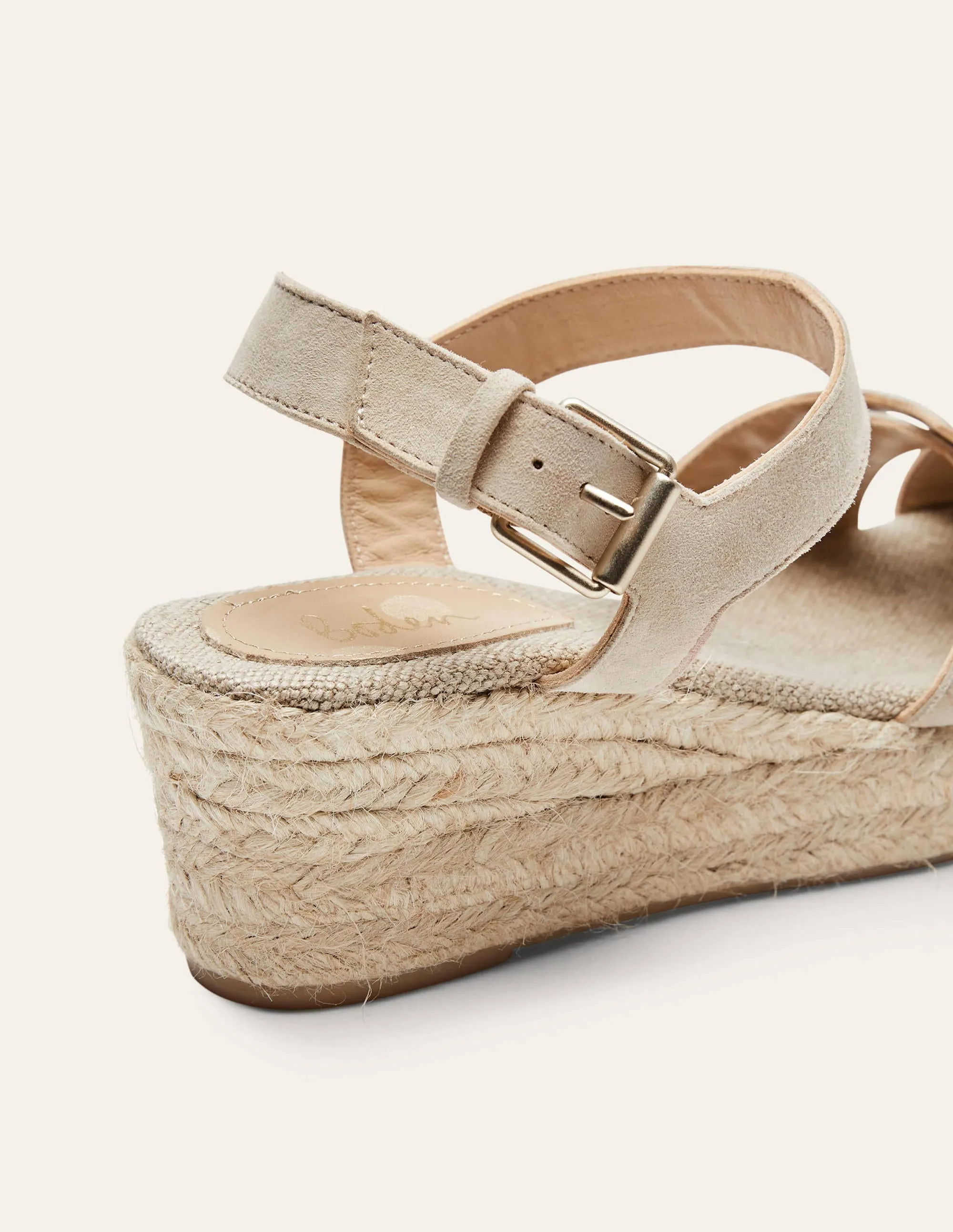 Geometric Espadrille Wedges-Oatmeal