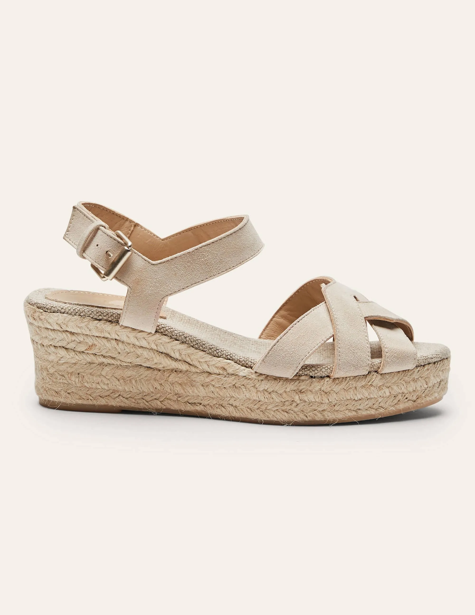 Geometric Espadrille Wedges-Oatmeal