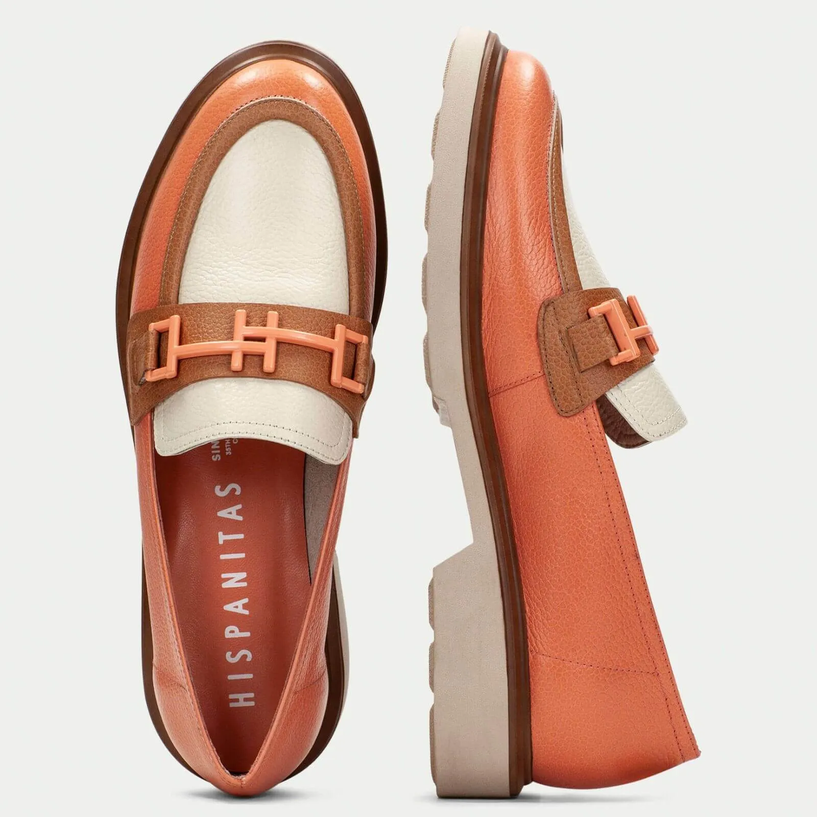 Hispanitas Coral Leather Slip On Loafers