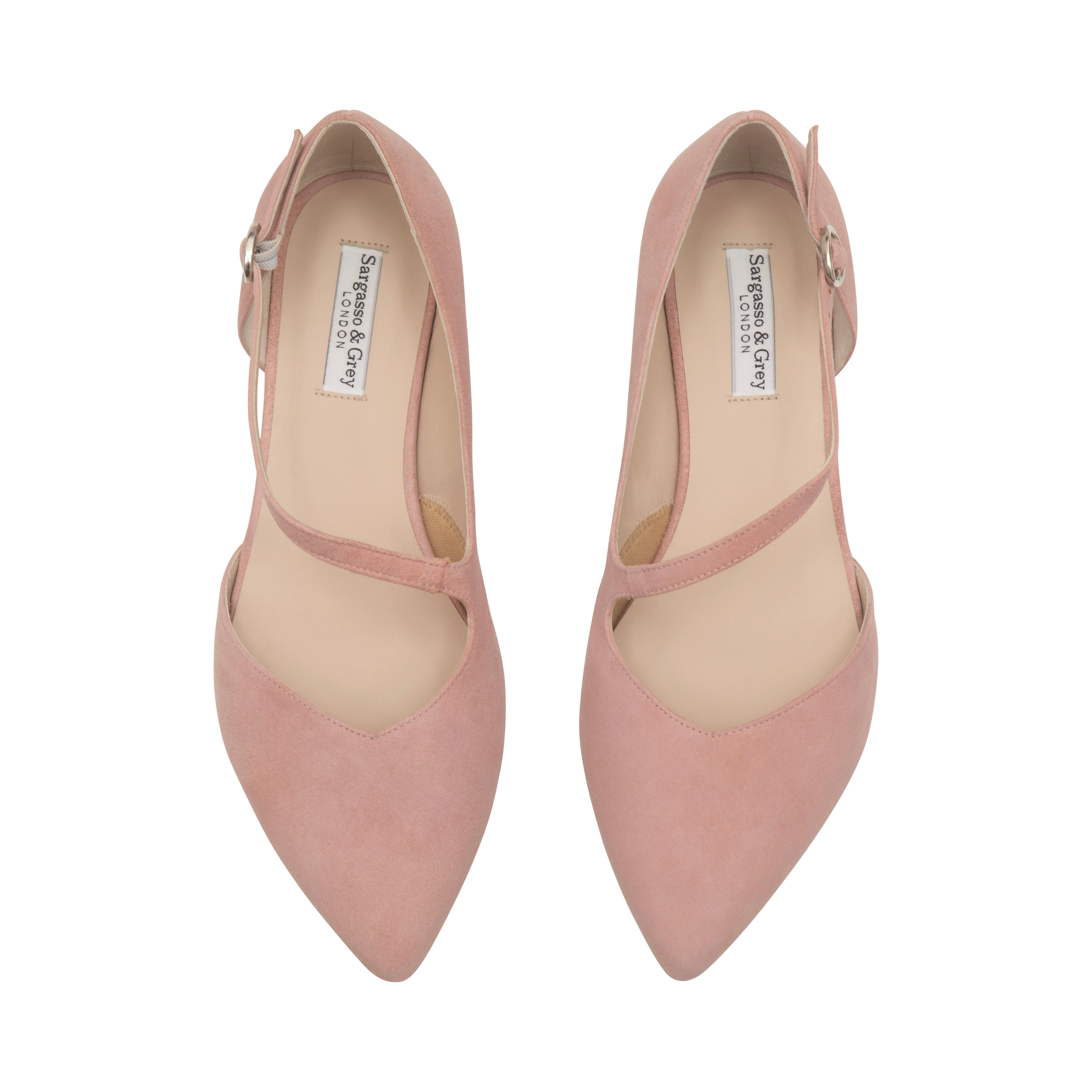 Indy Extra-Wide Fit Flats - Peony Pink Suede