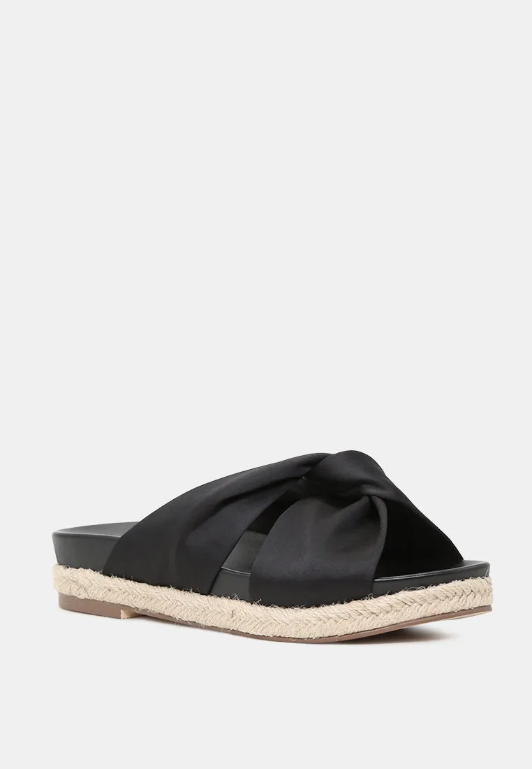 Jaycee Espadrille Platform Criss Cross Strap Sandals