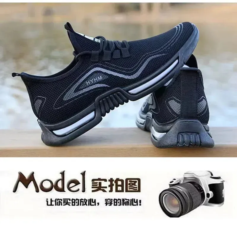 Men Shoes Casual Yez Fashion Sneakers Slip on Male Sport Running Shoes Breathable Training Walking Tennis Flats