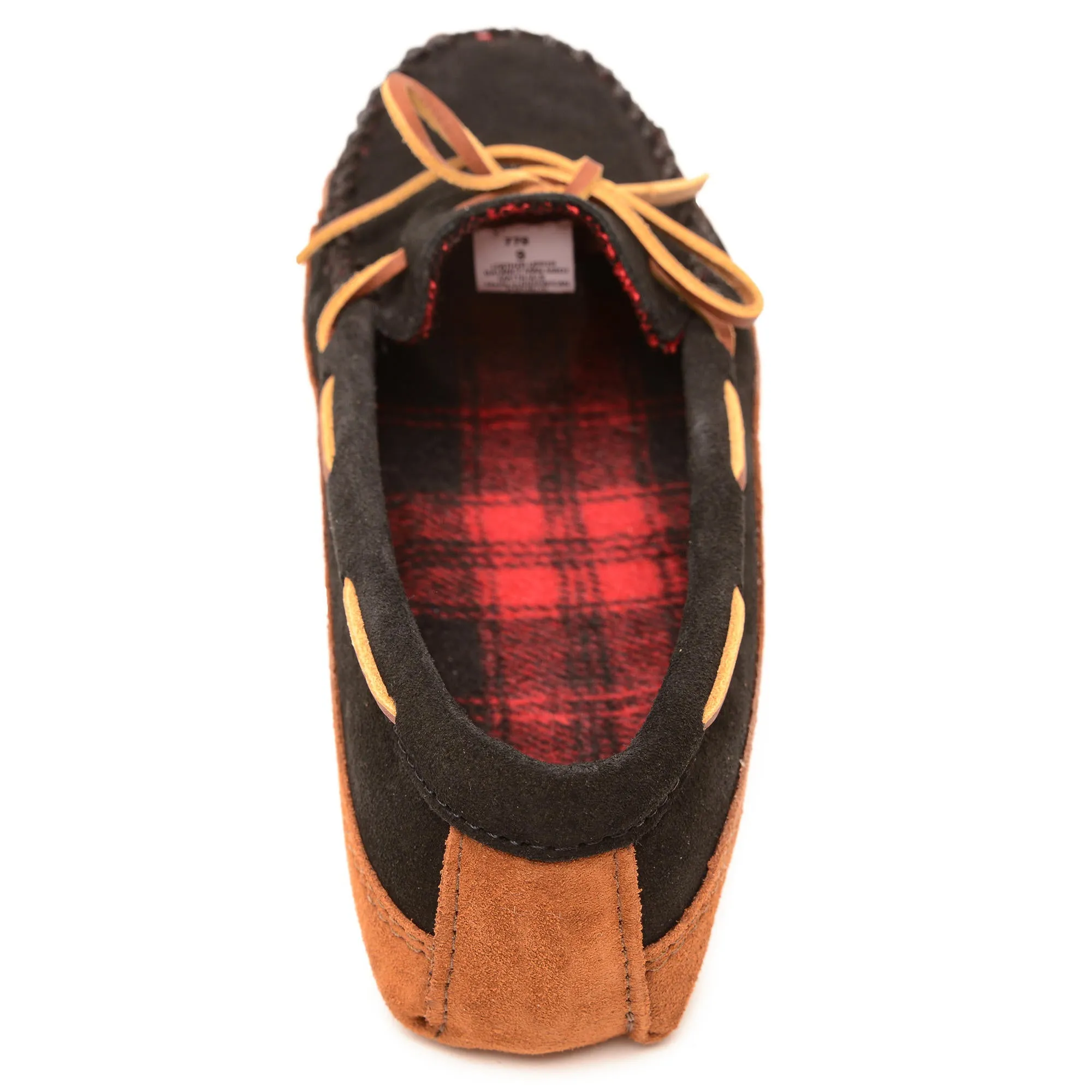 Men's Double Bottom Fleece Moccasin in Black