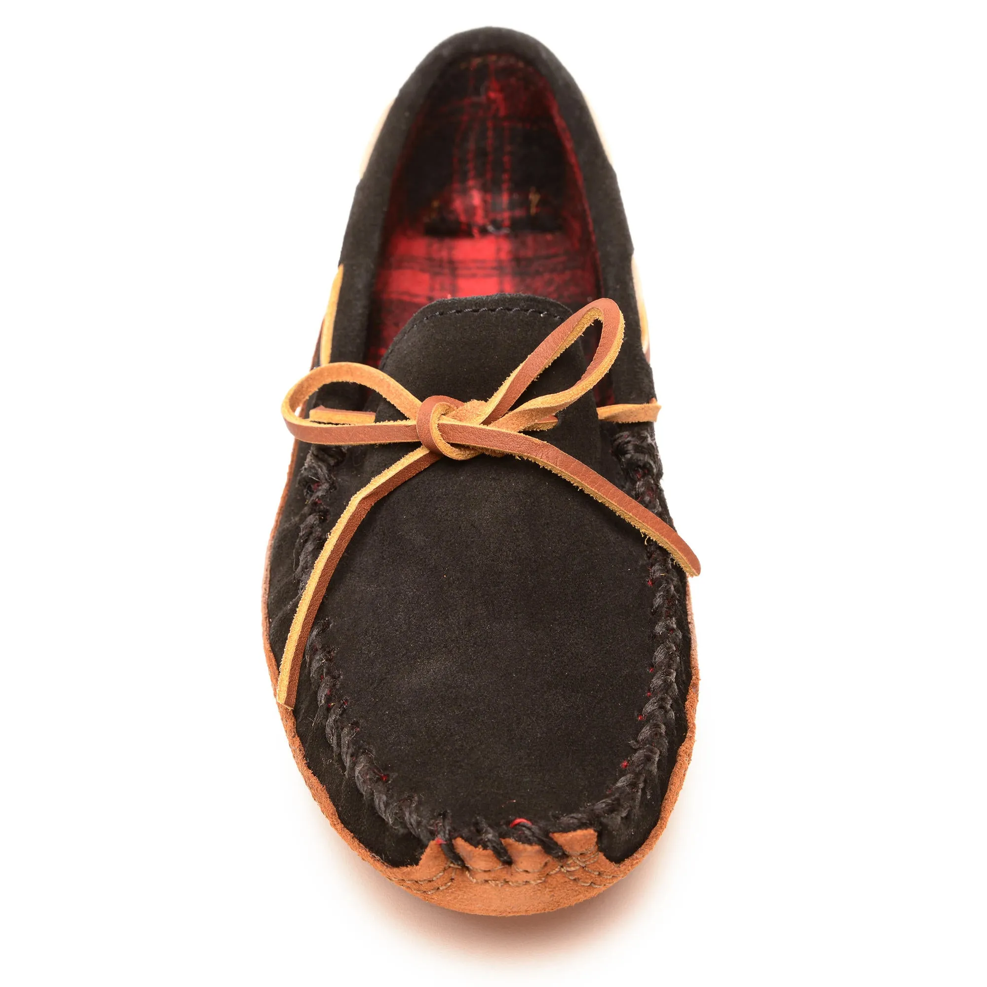 Men's Double Bottom Fleece Moccasin in Black