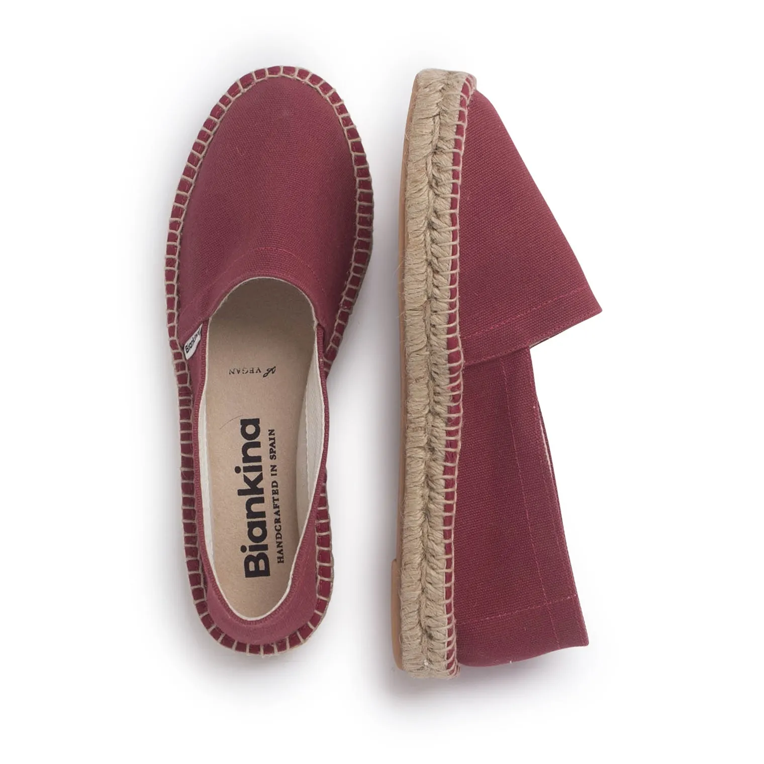 Mila Sustainable, Eco Friendly, Vegan Canvas Espadrille Flats - Red