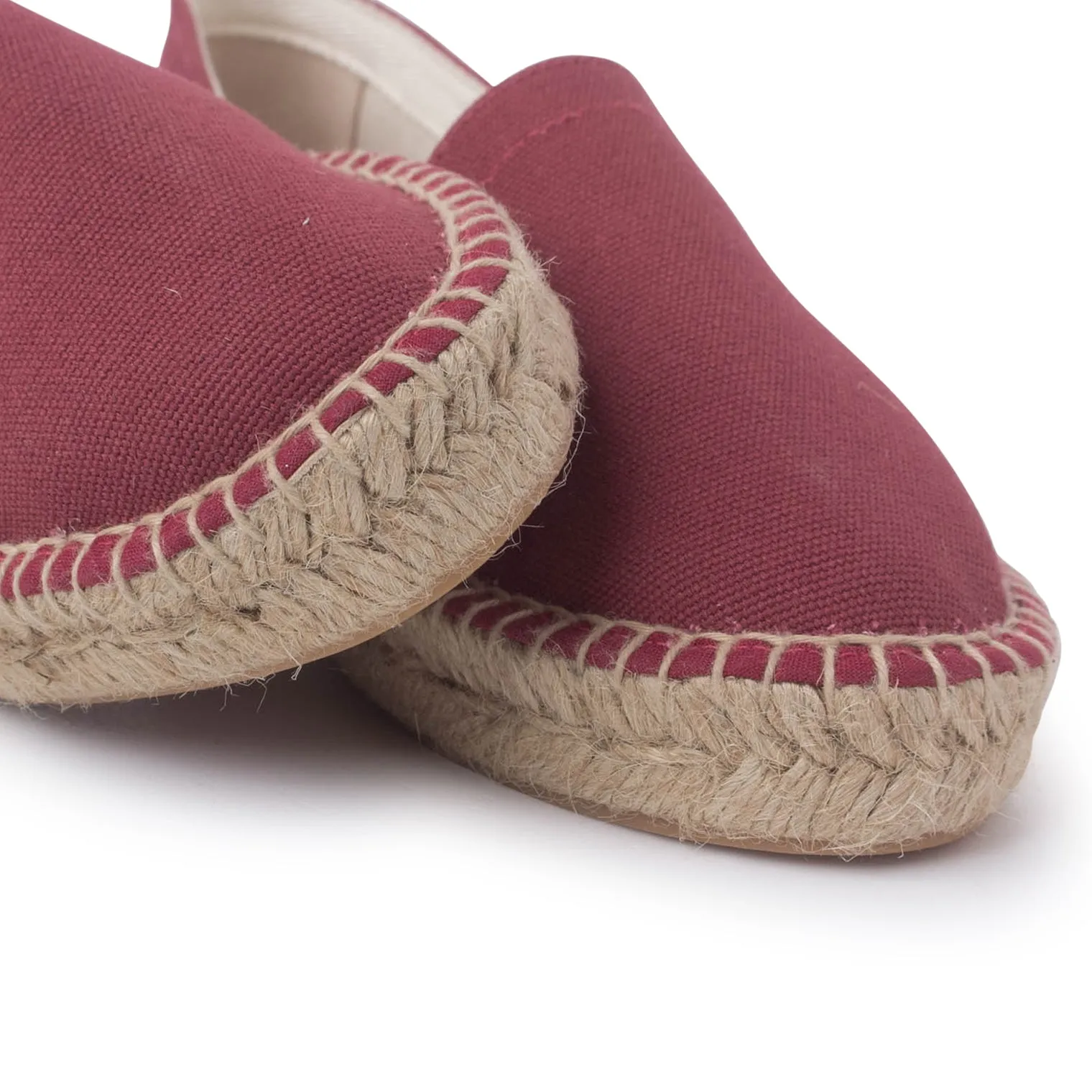 Mila Sustainable, Eco Friendly, Vegan Canvas Espadrille Flats - Red