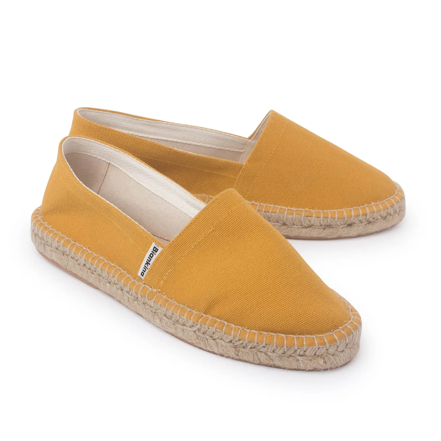 Mila Sustainable, Eco Friendly, Vegan Canvas Espadrille Flats - Yellow