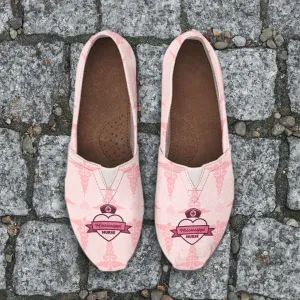 Mississippi Nurse Pink Casual Canvas Slip on Shoes Women's Flats