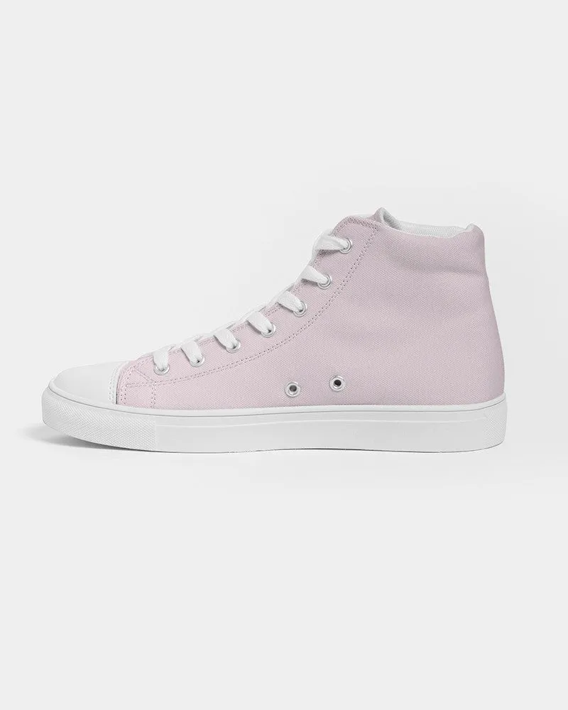 Pale Magenta Men's High-top Canvas Sneakers | Men's | Bright Pale Magenta | C0M10Y0K0