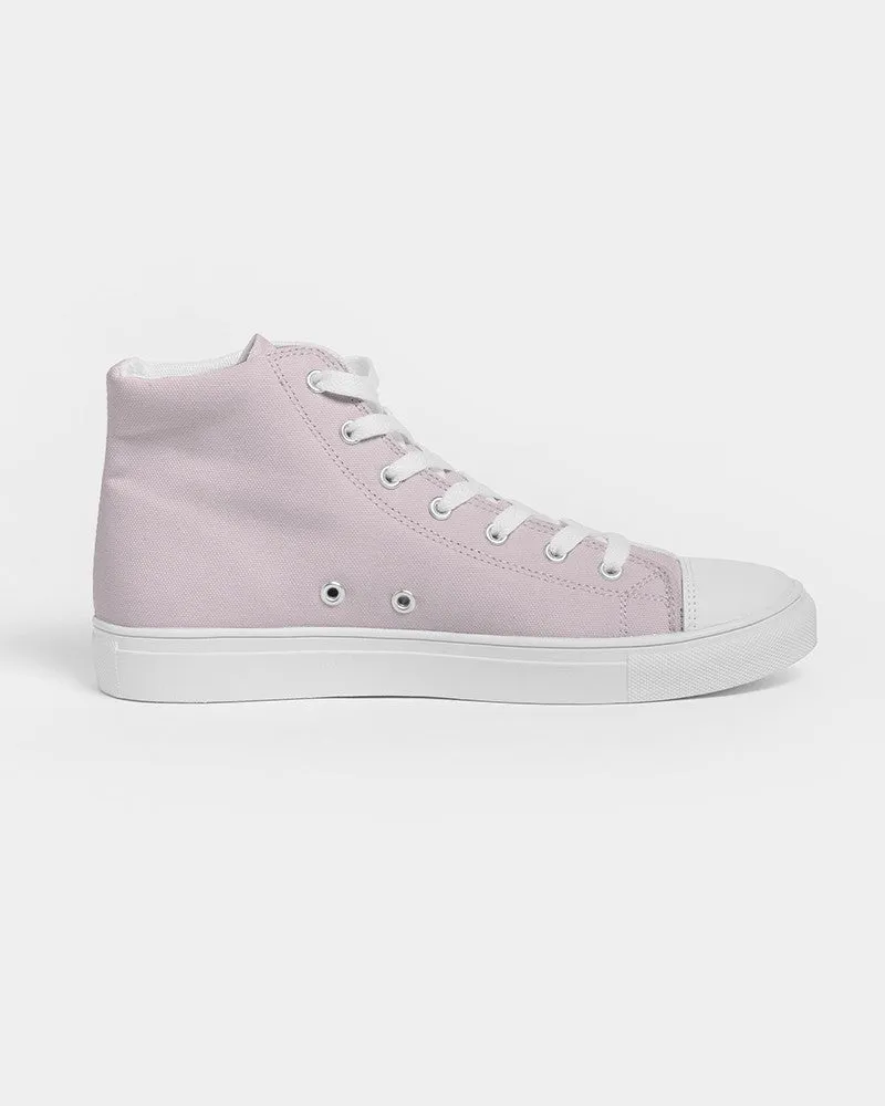 Pale Magenta Men's High-top Canvas Sneakers | Men's | Bright Pale Magenta | C0M10Y0K0