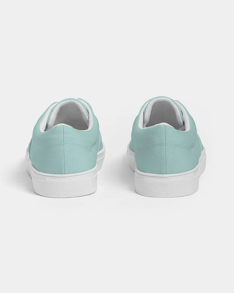 Pale Pastel Blue Cool Green Men's Canvas Sneakers | Men's | Bright Pale Pastel Blue Cool Green | C30M0Y15K0