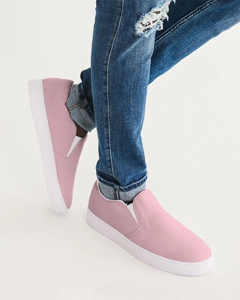 Pale Pastel Cool Pink Slip-On Canvas Sneakers | Men's | Bright Pale Pastel Cool Pink | C0M30Y8K0