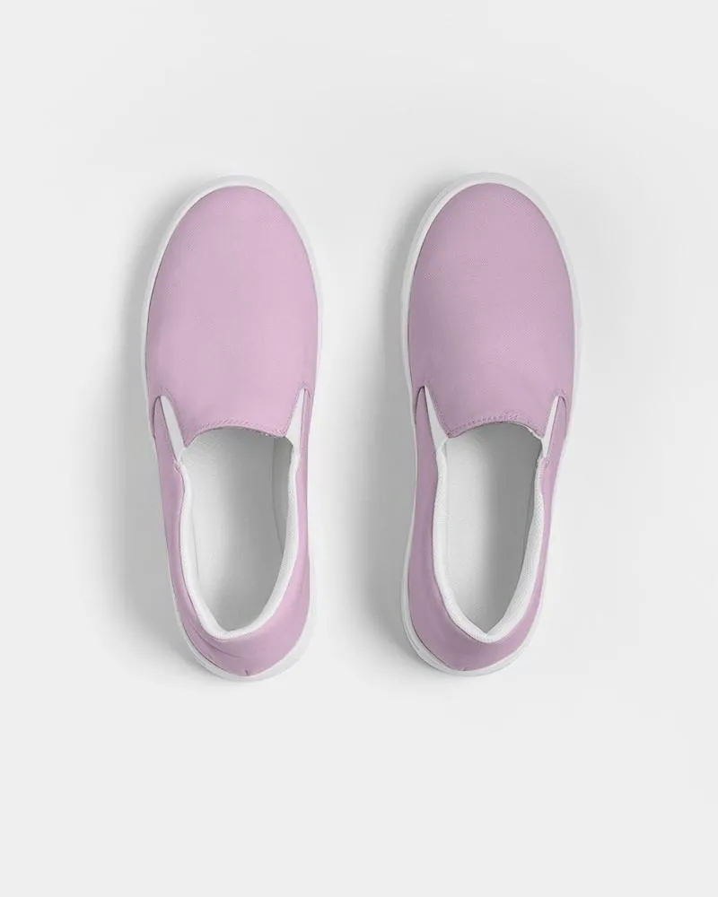 Pale Pastel Magenta Purple Slip-On Canvas Sneakers | Women's | Bright Pale Pastel Magenta Purple | C8M30Y0K0