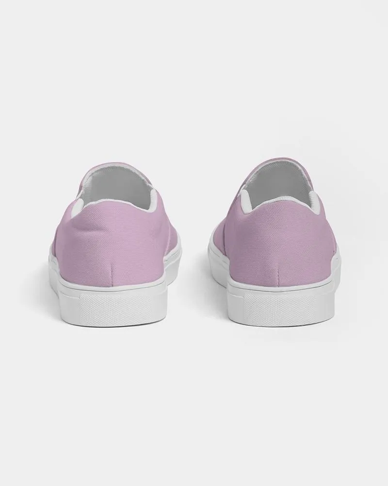 Pale Pastel Magenta Purple Slip-On Canvas Sneakers | Women's | Bright Pale Pastel Magenta Purple | C8M30Y0K0