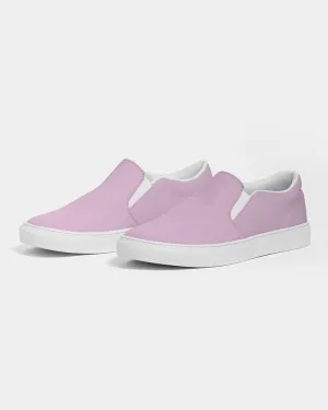 Pale Pastel Magenta Purple Slip-On Canvas Sneakers | Women's | Bright Pale Pastel Magenta Purple | C8M30Y0K0