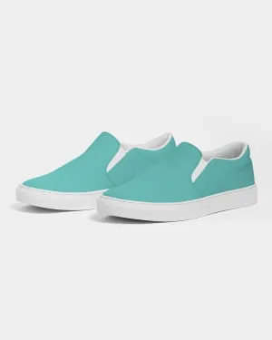 Pastel Blue Cool Green Slip-On Canvas Sneakers | Men's | Bright Pastel Blue Cool Green | C60M0Y30K0