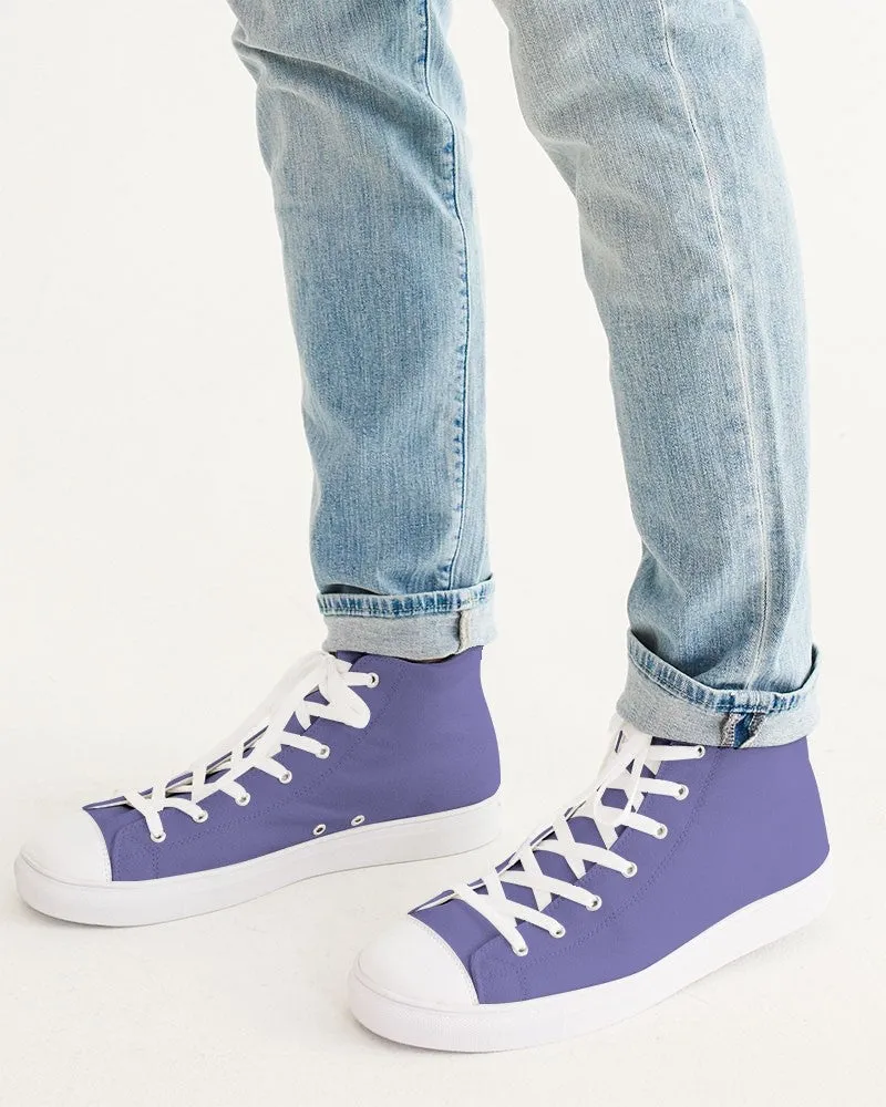 Pastel Blue Men's High-top Canvas Sneakers | Men's | Bright Pastel Blue | C60M60Y0K0