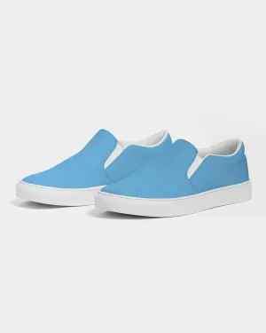 Pastel Cyan Slip-On Canvas Sneakers | Men's | Bright Pastel Cyan | C60M15Y0K0