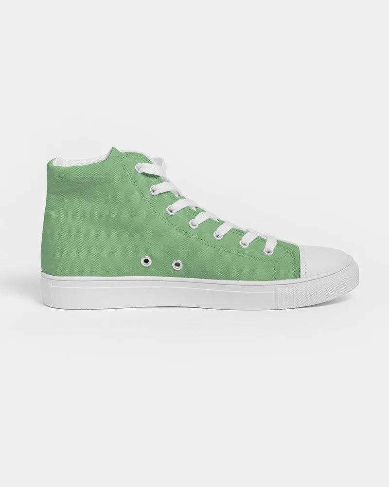 Pastel Green Women's High-top Canvas Sneakers | Women's | Bright Pastel Green | C45M0Y60K0