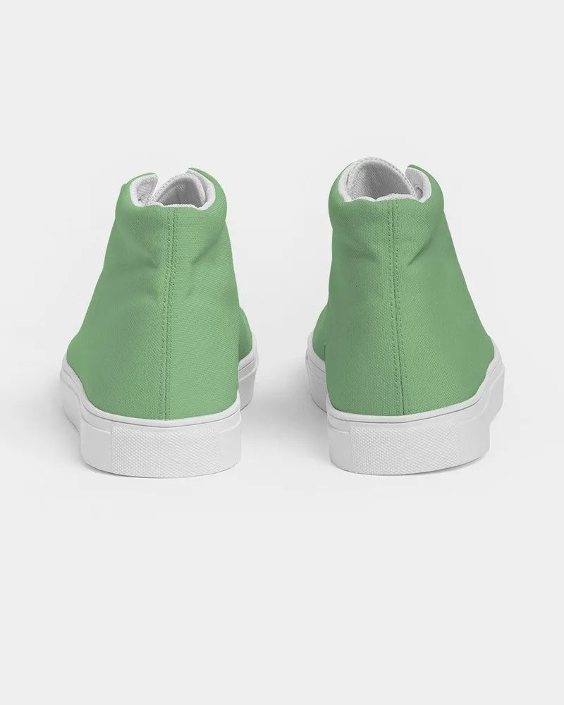 Pastel Green Women's High-top Canvas Sneakers | Women's | Bright Pastel Green | C45M0Y60K0