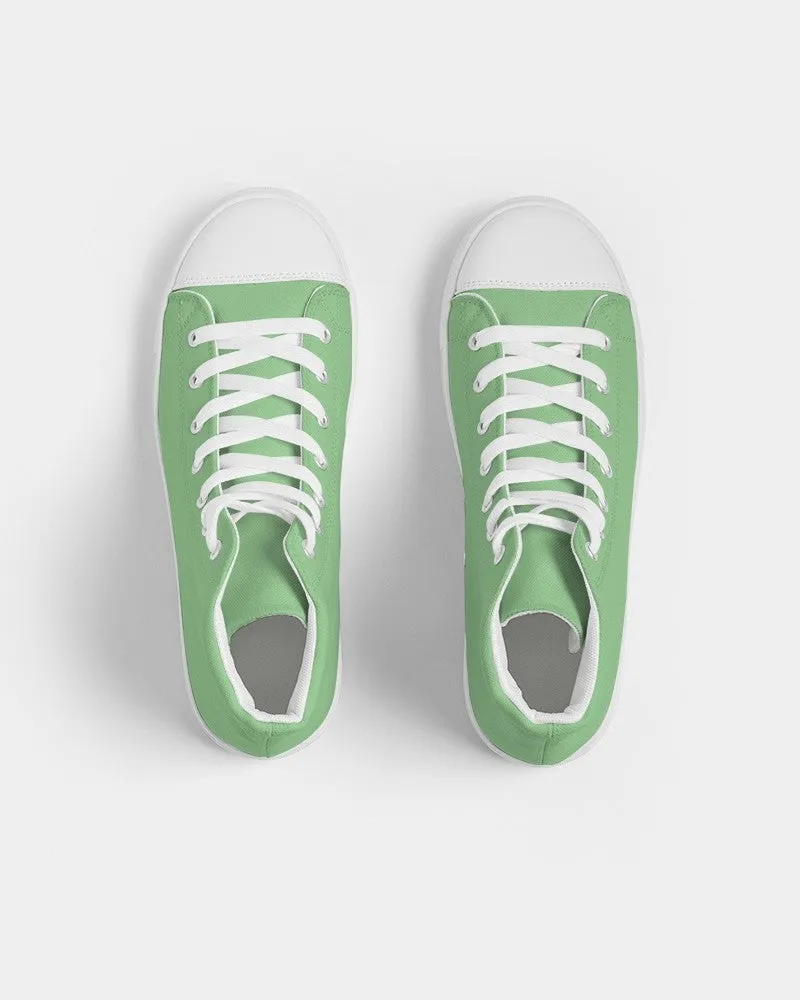 Pastel Green Women's High-top Canvas Sneakers | Women's | Bright Pastel Green | C45M0Y60K0