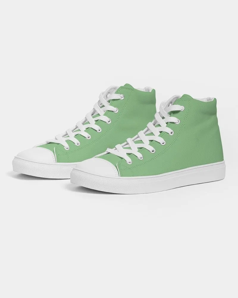 Pastel Green Women's High-top Canvas Sneakers | Women's | Bright Pastel Green | C45M0Y60K0