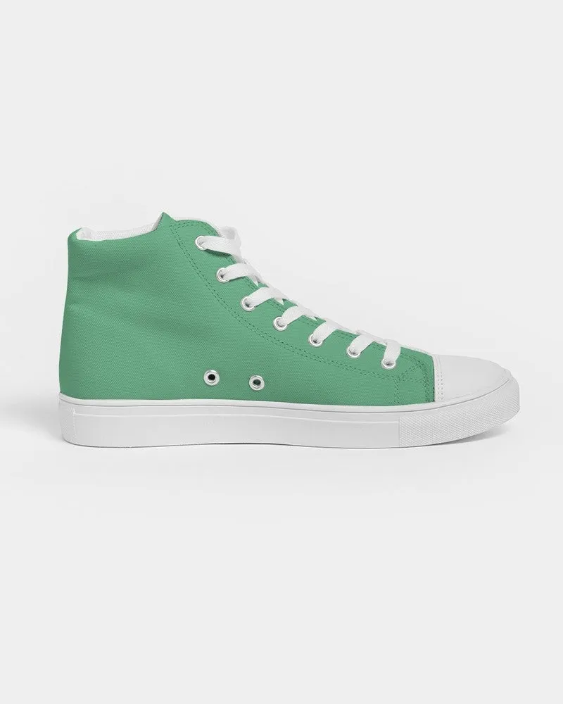 Pastel Green Women's High-top Canvas Sneakers | Women's | Bright Pastel Green | C60M0Y60K0