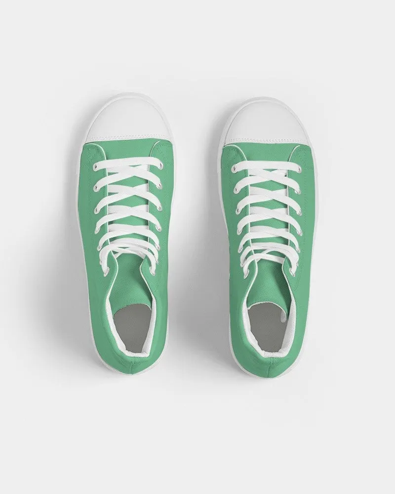 Pastel Green Women's High-top Canvas Sneakers | Women's | Bright Pastel Green | C60M0Y60K0