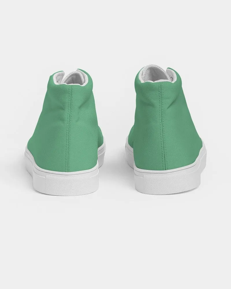 Pastel Green Women's High-top Canvas Sneakers | Women's | Bright Pastel Green | C60M0Y60K0